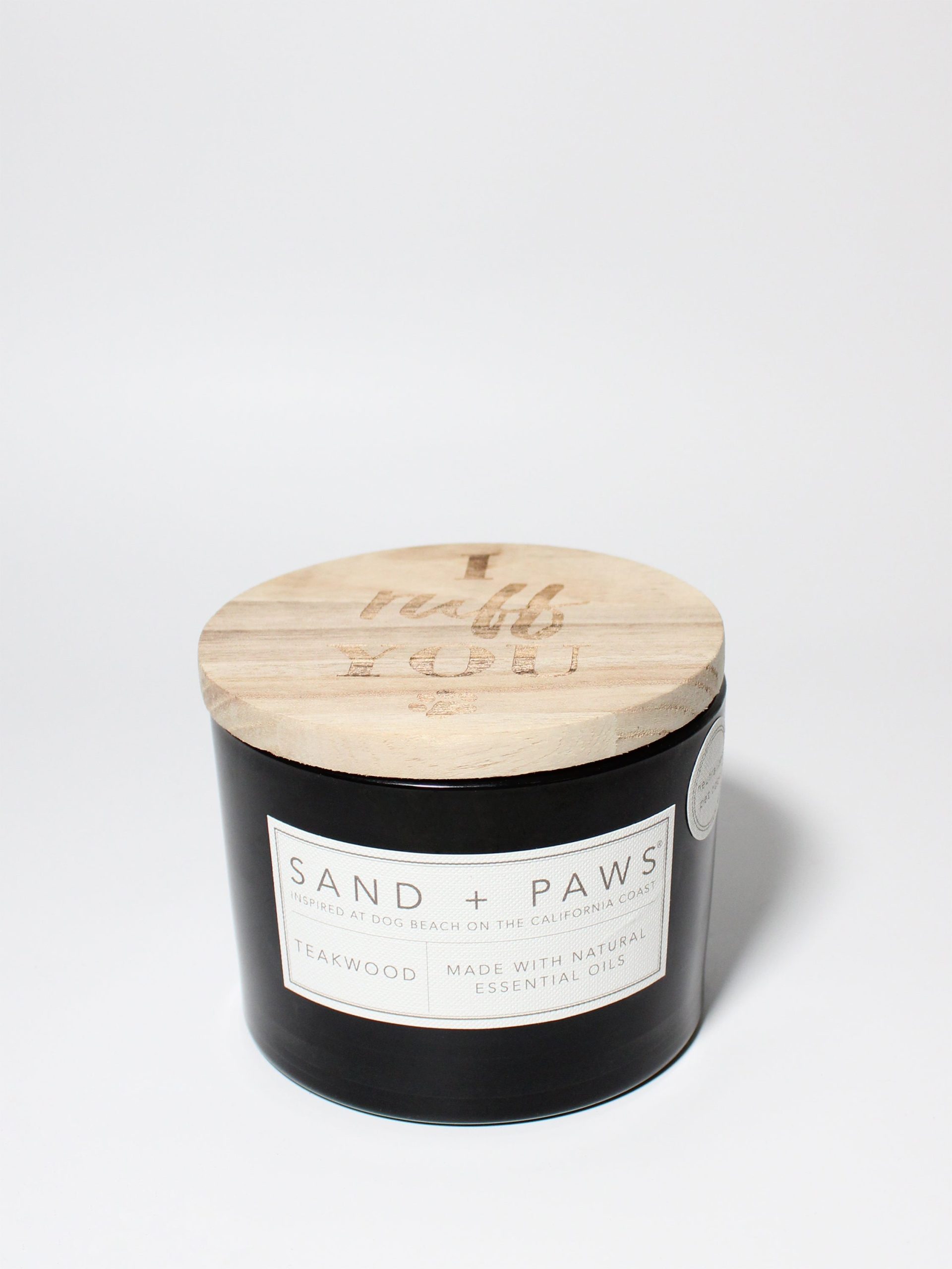 Sand Fog Sand + Paws Teakwood 12 oz scented candle