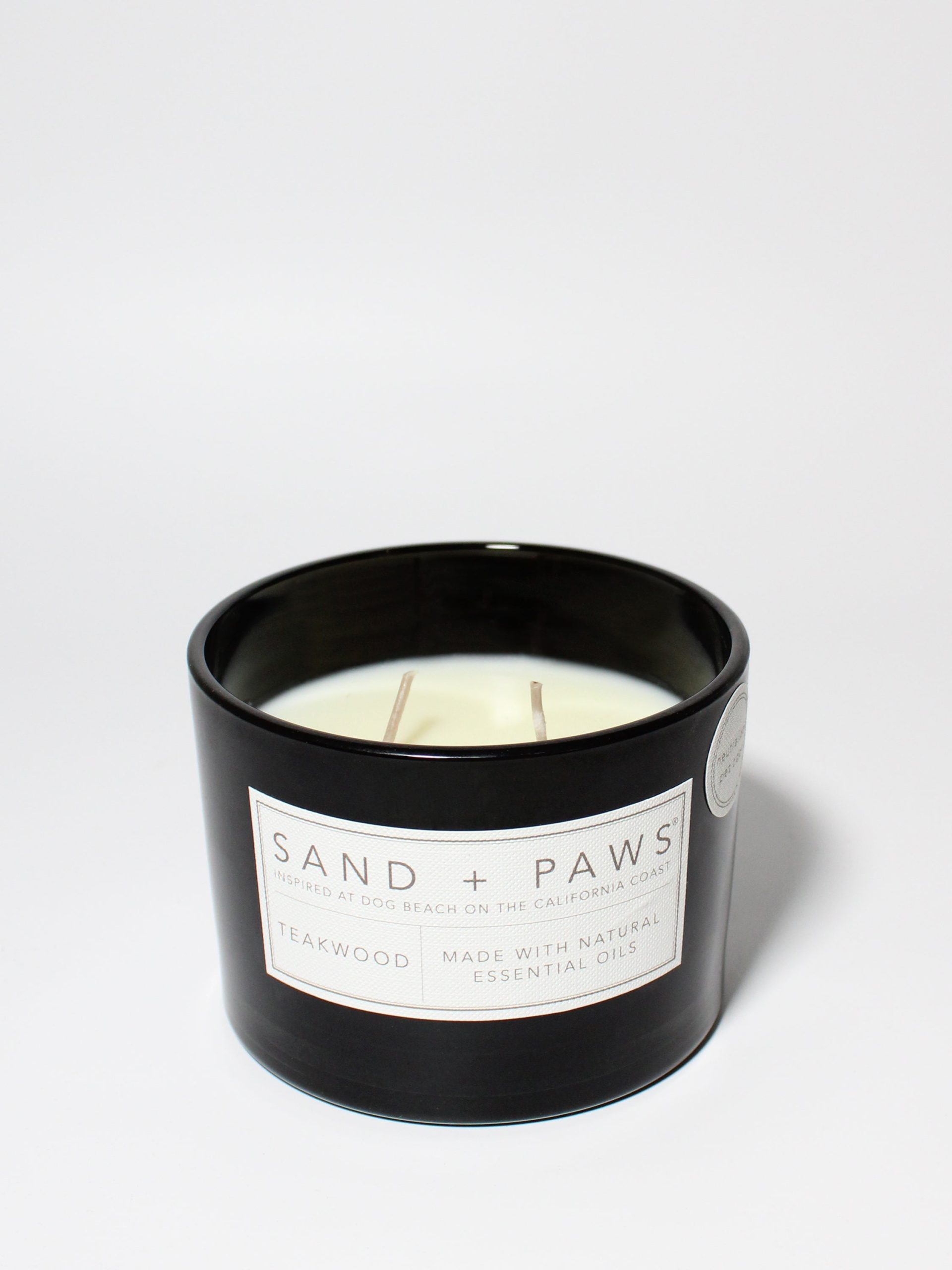 Sand Fog Sand + Paws Teakwood 12 oz scented candle - Image 3