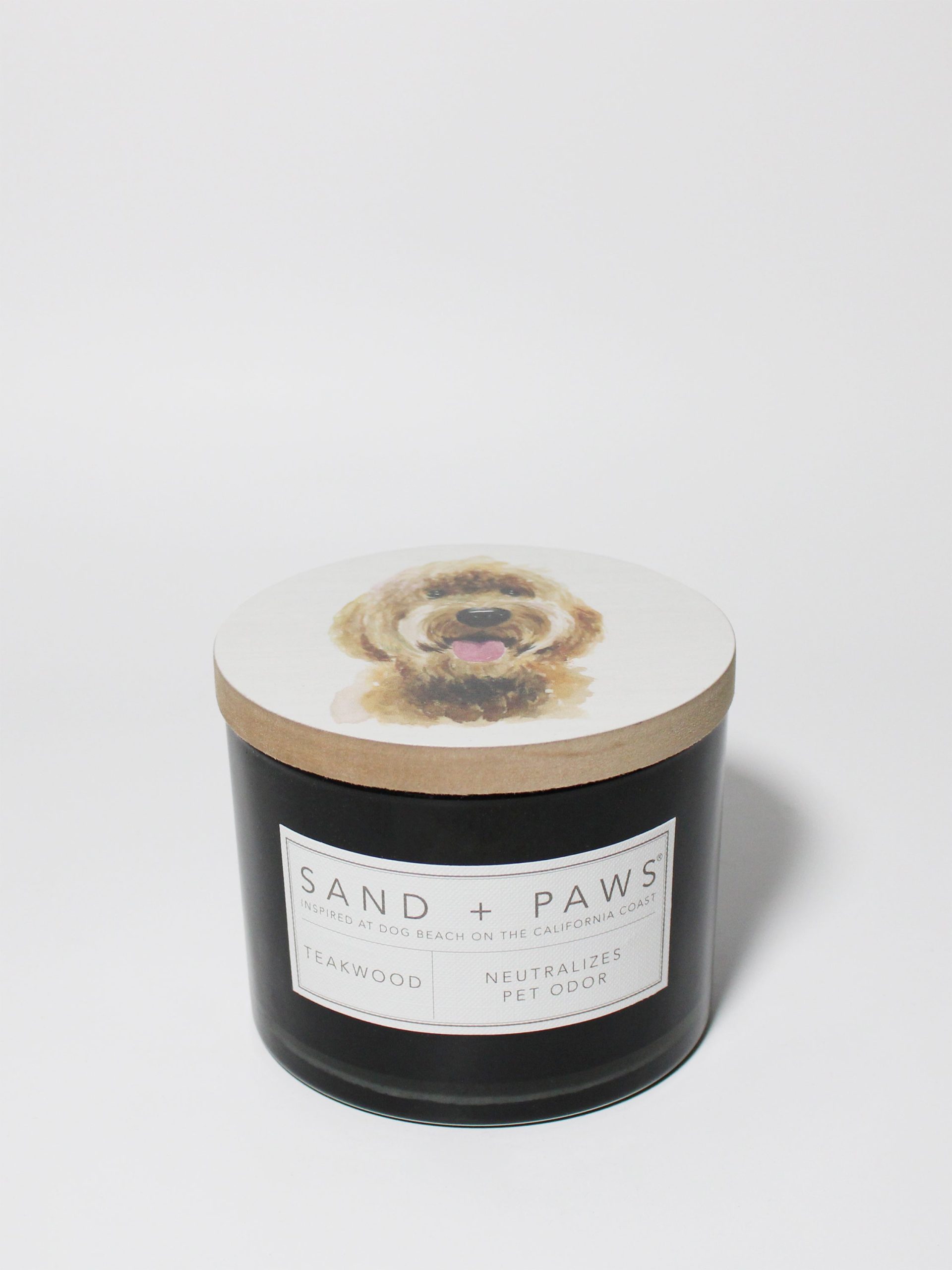 Sand Fog Sand + Paws Teakwood 12 oz scented candle