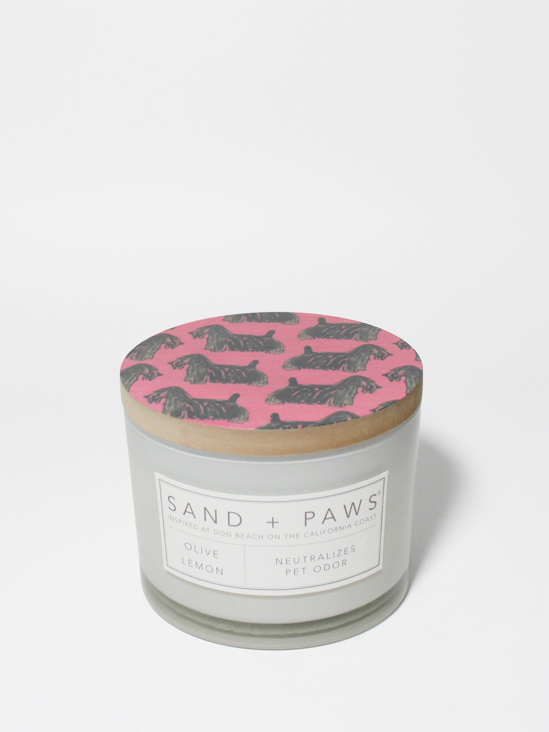 Sand Fog Sand + Paws Olive Lemon 12 oz scented candle