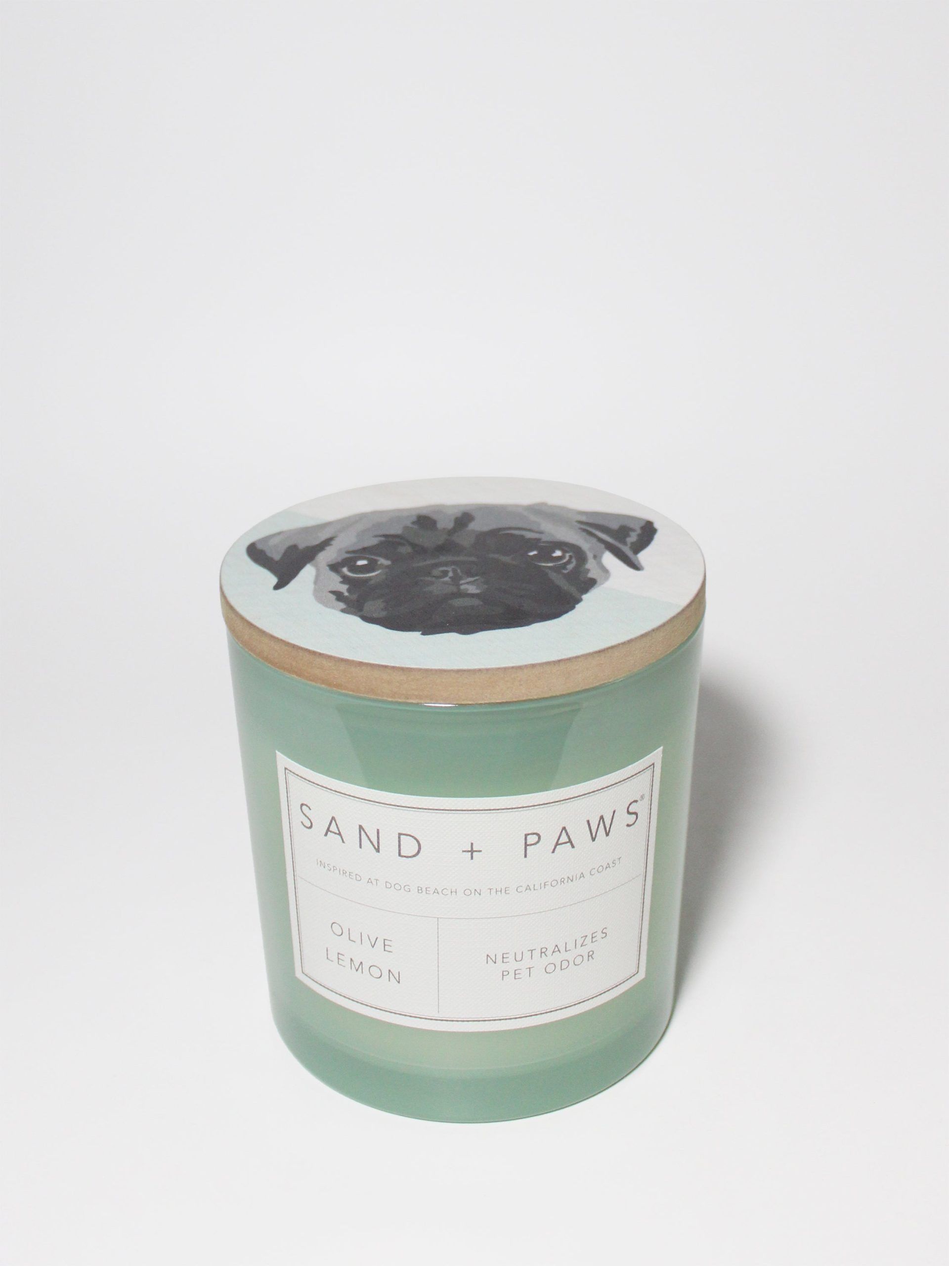 Sand Fog Sand + Paws Olive Lemon 21 oz scented candle