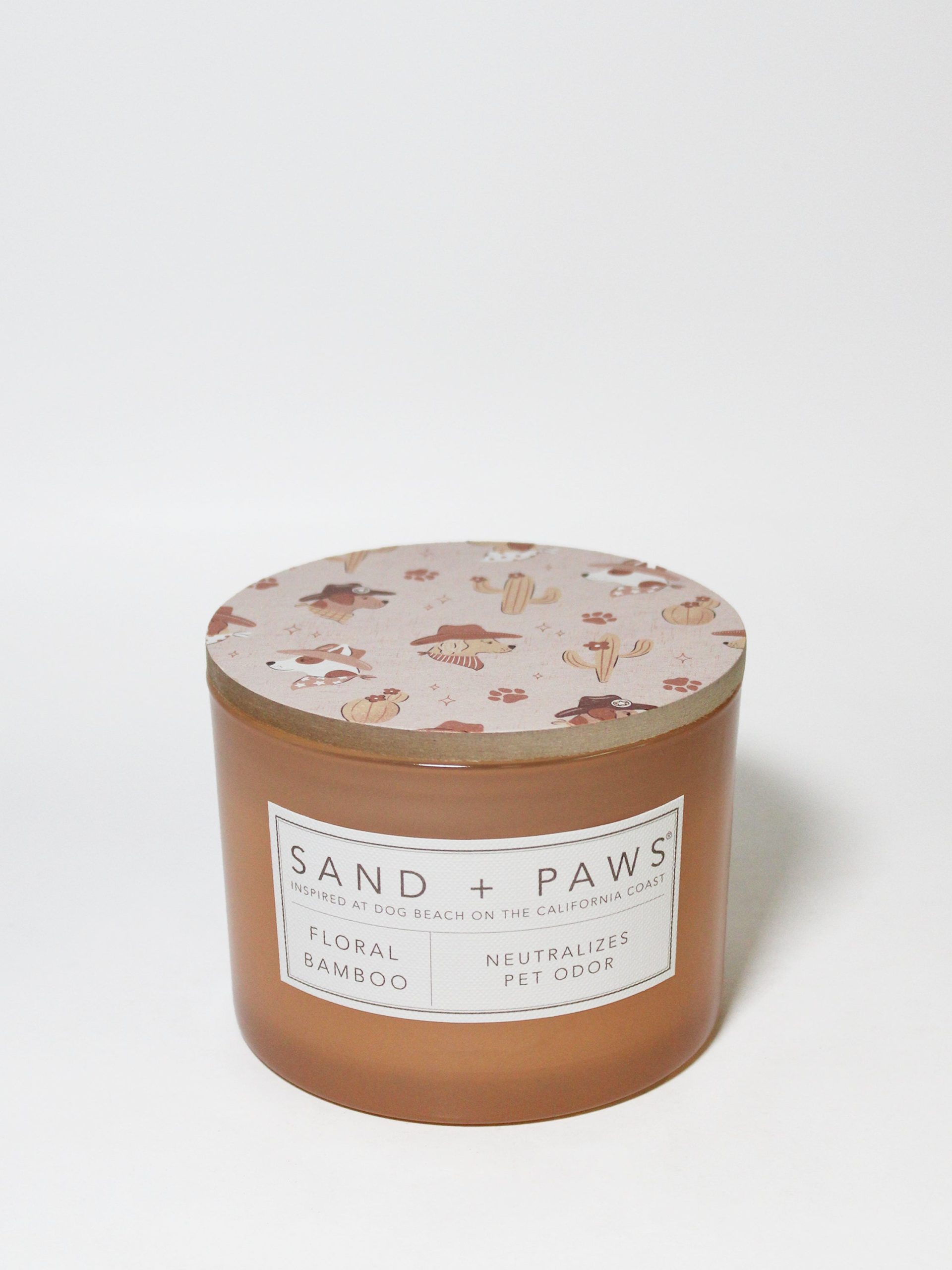 Sand Fog Sand + Paws Floral Bamboo 12 oz scented candle