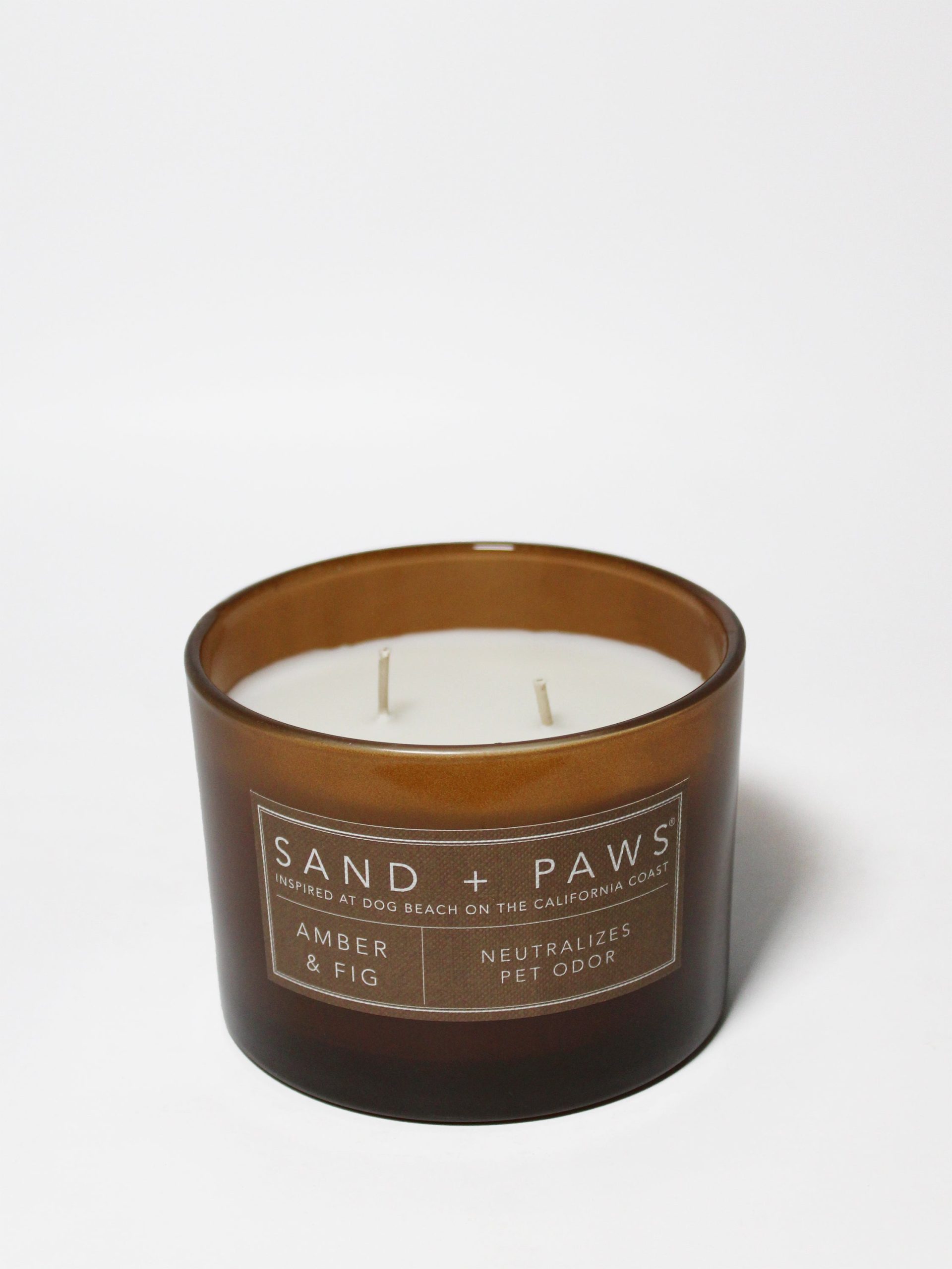 Sand Fog Sand + Paws Amber & Fig 12 oz scented candle - Image 3