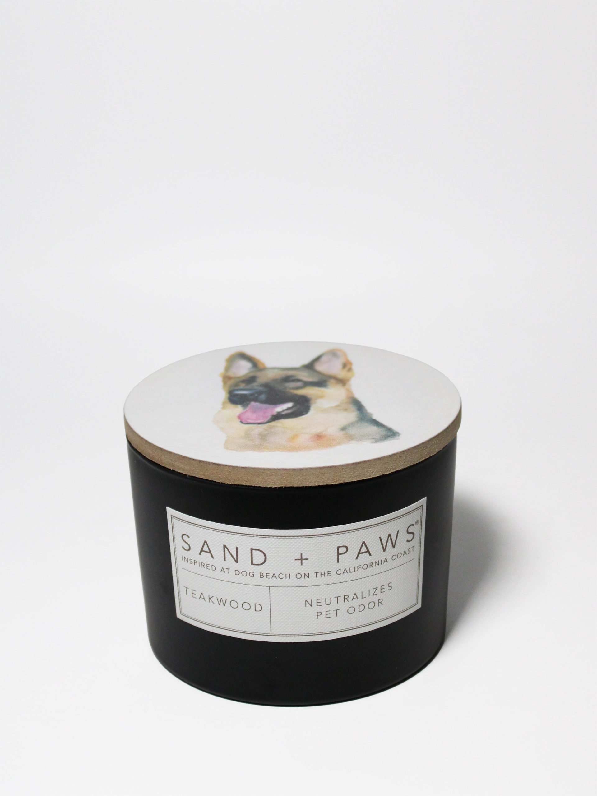 Sand Fog Sand + Paws Teakwood 12 oz scented candle