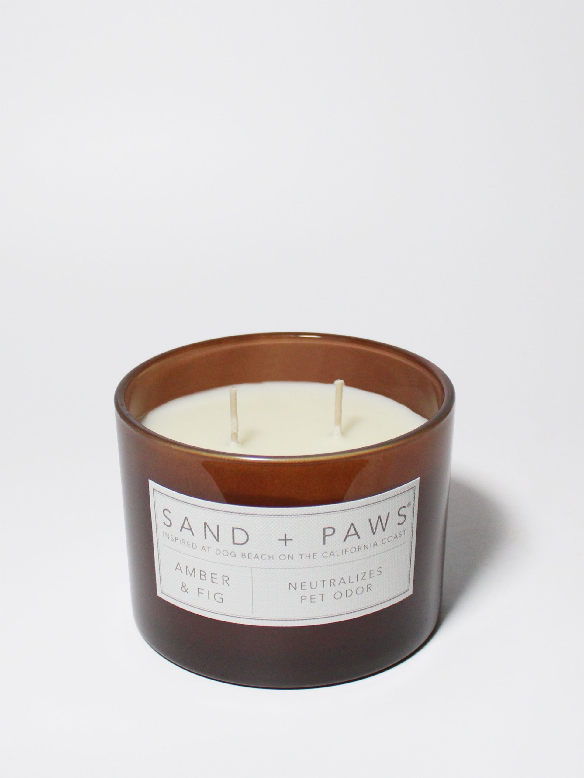 Sand Fog Sand + Paws Amber & Fig 12 oz scented candle - Image 3