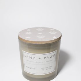 Sand Fog Sand + Paws Teakwood 21 oz scented candle