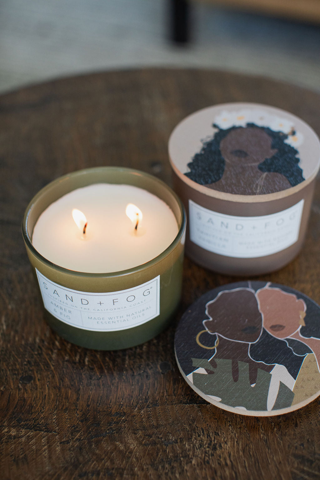 Sand Fog Amber & Fig 12 oz scented candle - Image 2