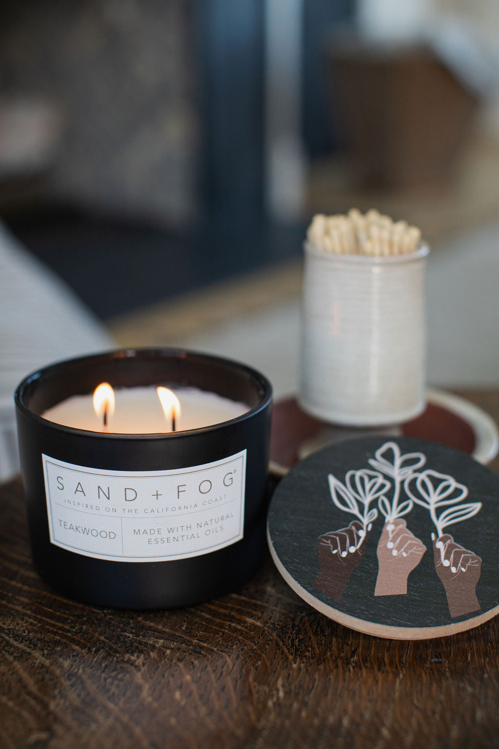 Sand Fog Teakwood 12 oz scented candle - Image 5