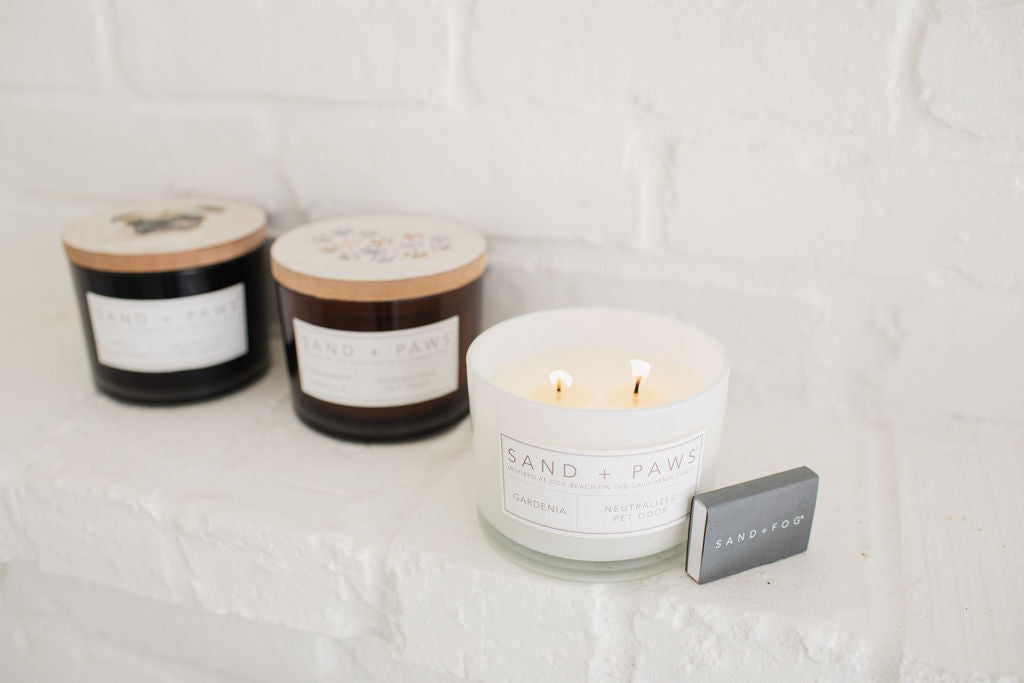 Sand Fog Sand + Paws Gardenia 12 oz scented candle - Image 5