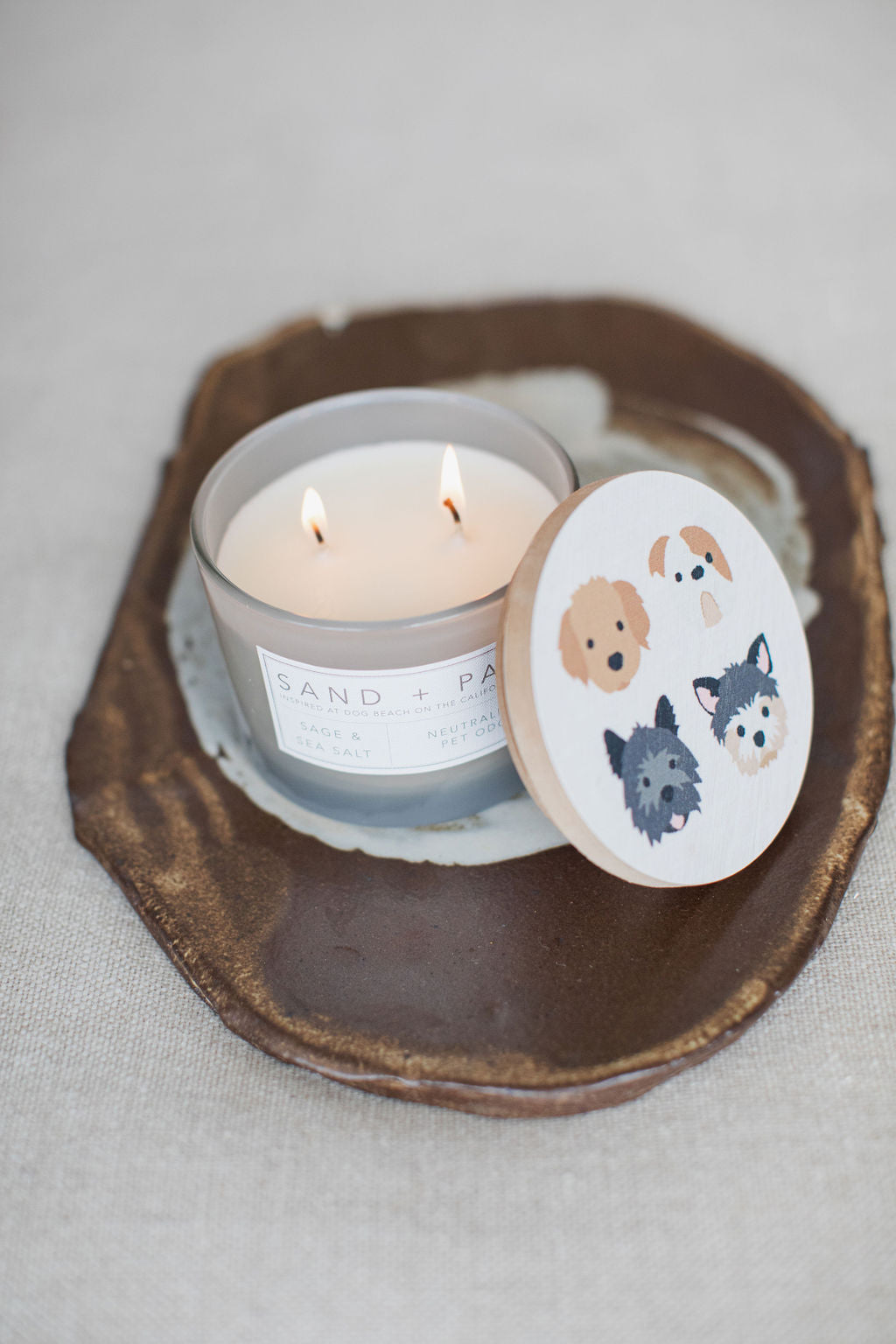 Sand Fog Sand + Paws Sage & Sea Salt 12 oz scented candle - Image 5