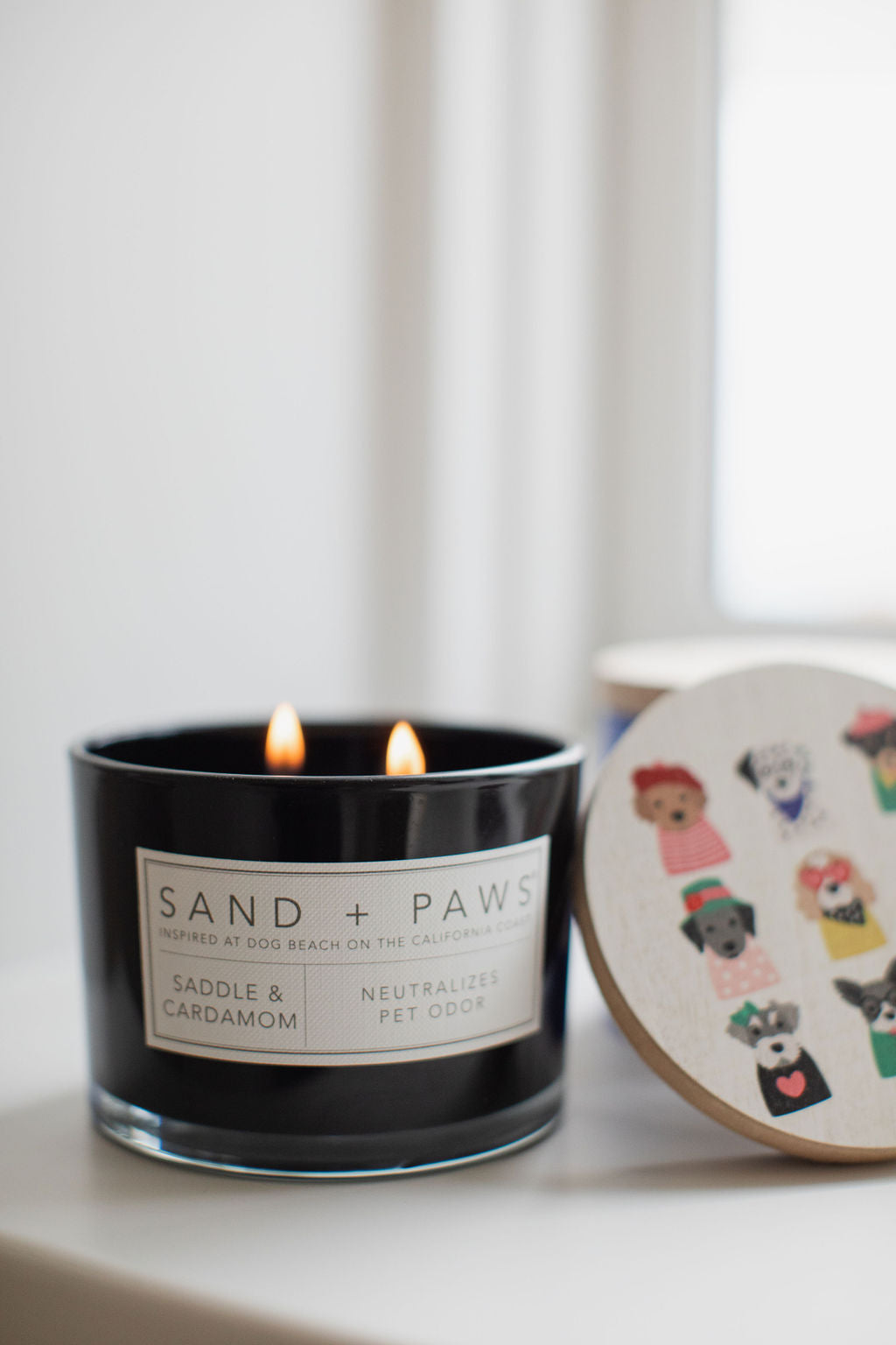 Sand Fog Sand + Paws Saddle & Cardamom 12 oz scented candle - Image 2