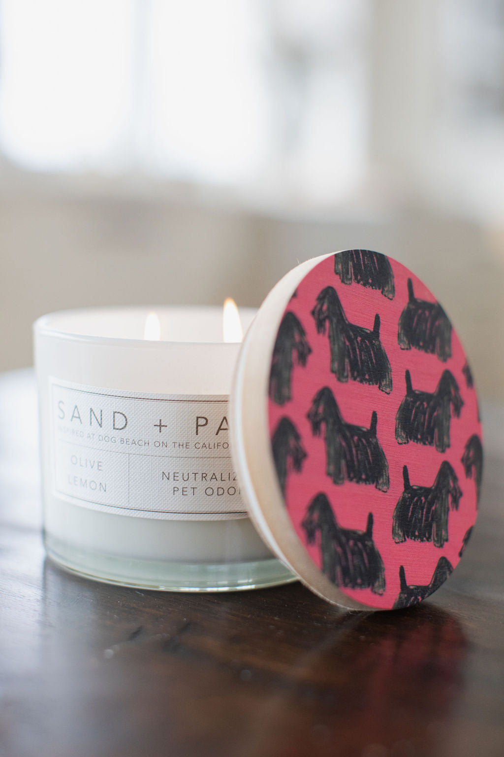 Sand Fog Sand + Paws Olive Lemon 12 oz scented candle - Image 2