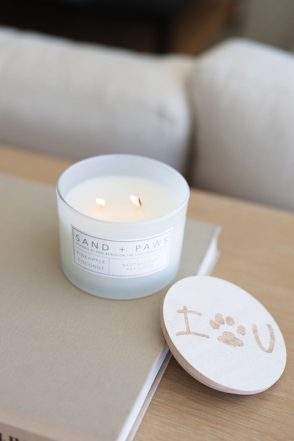 Sand Fog Sand + Paws Pineapple Coconut 12 oz scented candle - Image 2