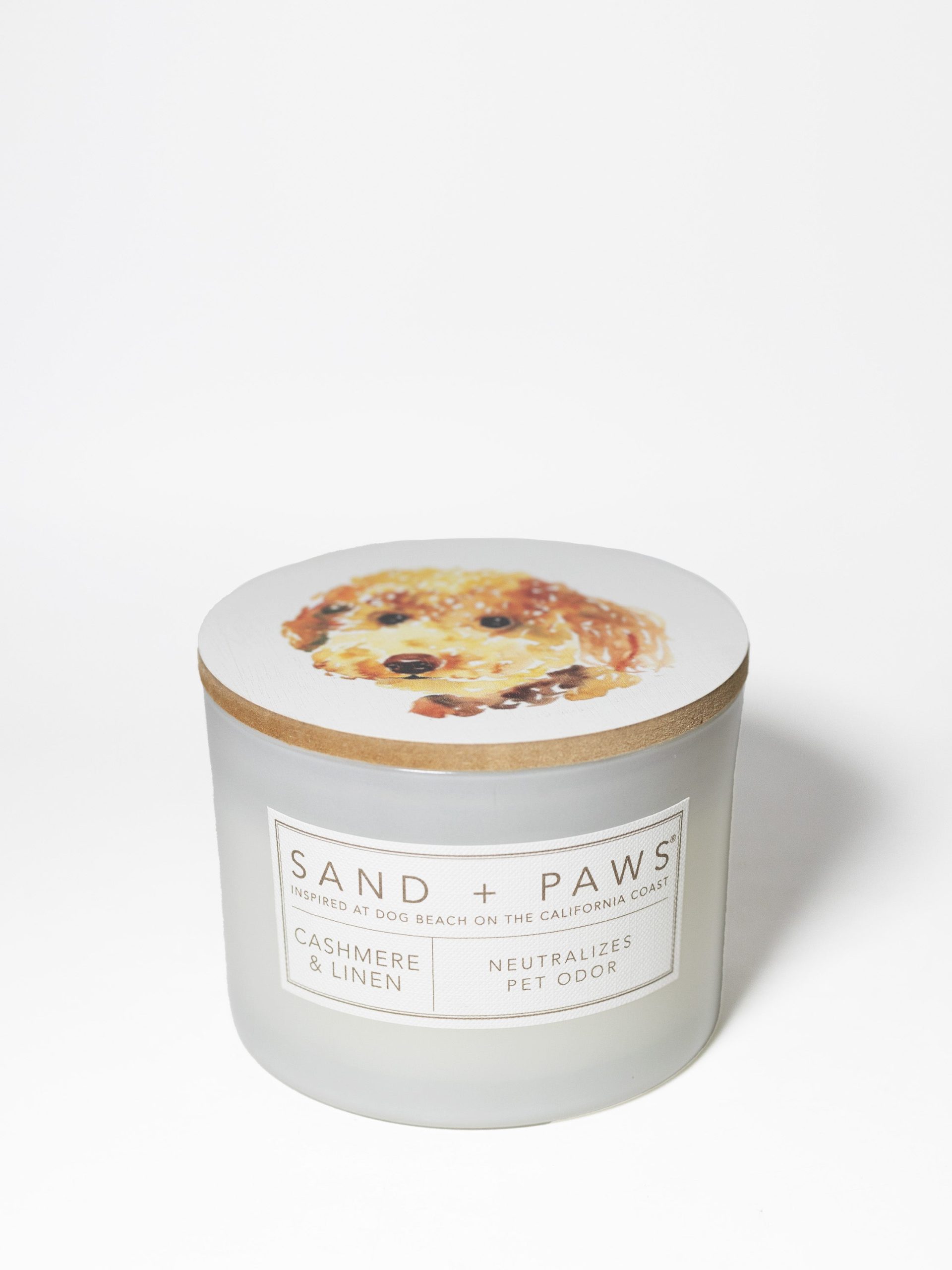 Sand Fog Sand + Paws Cashmere & Linen 12 oz scented candle