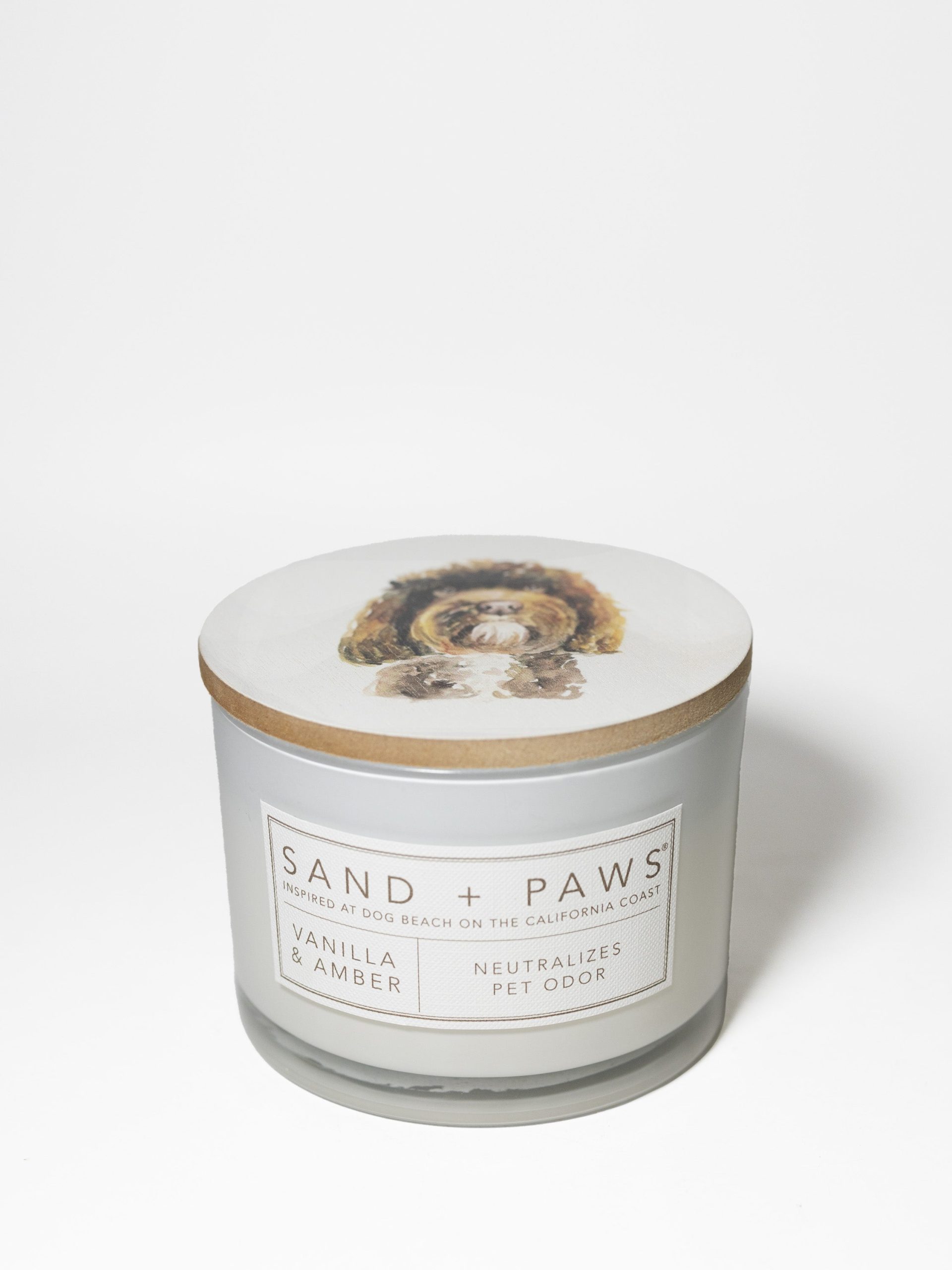 Sand Fog Sand + Paws Vanilla & Amber 12 oz scented candle