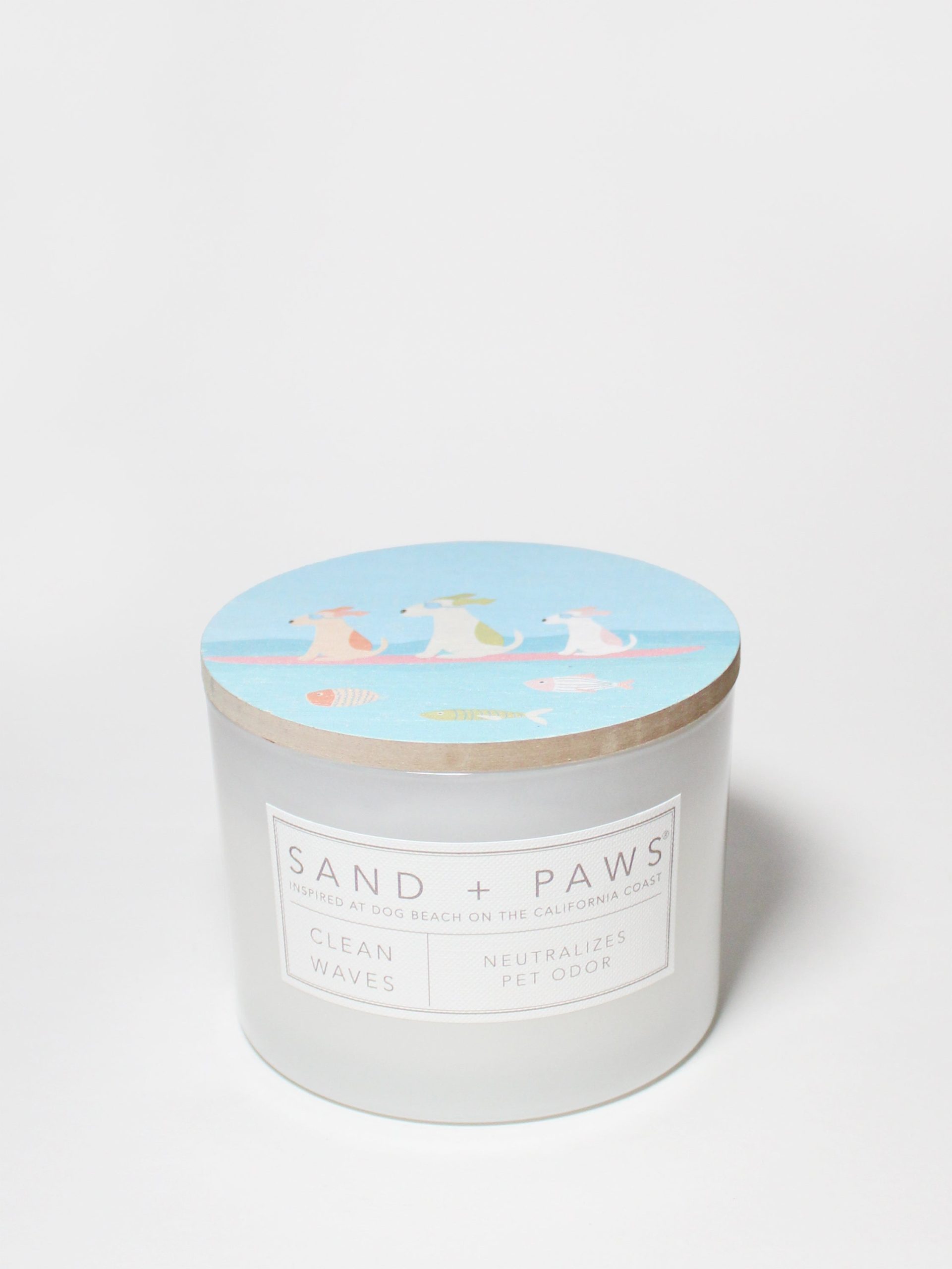 Sand Fog Sand + Paws Clean Waves 12 oz scented candle